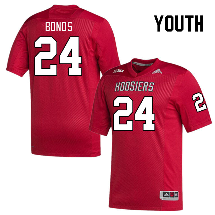 Youth #24 Bryson Bonds Indiana Hoosiers College Football Jerseys Stitched-Red